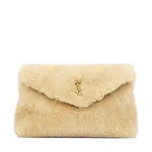 Small Shearling Pouch Clutch NWT