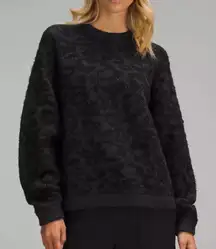 Lululemon Wool- Blend‎ Jacquard Sweater, Leopard Graphite Grey Black, size S