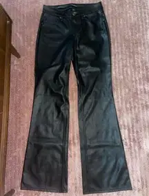 Wild Fable Black Faux Leather Flare Pants