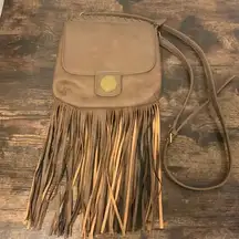 Charming Charlie fringe leather crossbody/shoulder bag