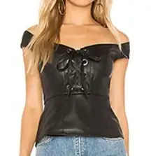 BCBGMAXAZRIA Hadli Tie Front Bustier in Black