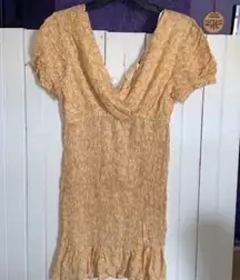 Lumiere Urban Outfitters Dress Yellow Floral Size M