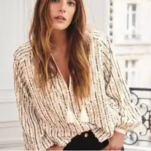 Sezane | Bonny Blouse Sequin Detail | S