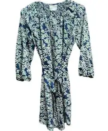 Like New Anthro Maeve Floral Button Front Self Tie Dress Size Medium