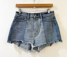 Abercrombie & Fitch High Rise Mom Denim Shorts Light Blue Wash Size 6