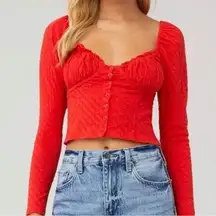 Free people long sleeve corset top
