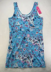 Lilly‎ Pulitzer Size XL Newberri Lilly's Roundtrip Tank Amalfi Blue Dress