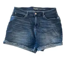 signature by Levis cuffed hem denim shorts womans size 16 high rise