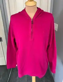 Lauren‎ Ralph Lauren Fuchsia Pink 1/4 Zip Athleisure Hoodie
