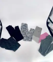 Women's five pair‎ bundle, active wear yoga pants for extra small one size small