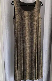 Jones New York  SNAKESKIN PRINT DRESS. Sz: XL