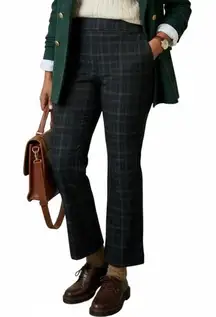 Simply Vera Vera Wang Plaid Bootcut Pants Womens M Black Stretch Workwear