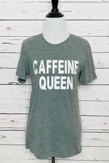 Bella Canvas “Caffeine Queen" Coffee Lovers T-Shirt in Heather Gray Women’s Size Small