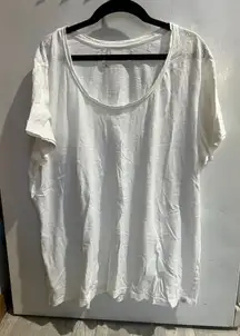 Eddie Bauer White T-Shirt Woman’s Size 2XL Flawed-Stains