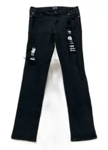 Tripp NYC Daang Goodman Jeans Womens 9 Black Skinny Goth Y2K Ripped Distressed