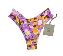 Stone Fox Swim Nola Bikini Bottom Women’s S Retro Bloom Print $88.00