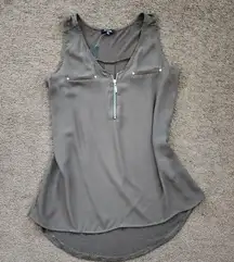 🆕️ Army Green Zip Blouse, Women's Small [NWT!]