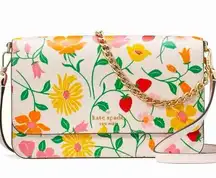 Kate Spade  Madison Strawberry Garden Printed Flap Convertible Crossbody # KG735