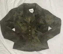 Vintage Zoe Boho Button Up Corduroy Blazer Size Small