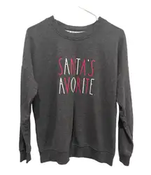 Grey “ Santa’s Favorite “ Long Sleeve Small