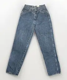 Rockies Women's Size 26 Blue Relaxed High Rise Western Mom Jeans Retro