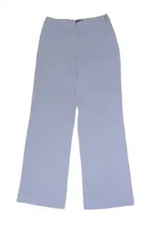 Women's Pendleton 100% Silk Light Blue/Grey‎ Wide Leg Trousers Side Zip Size 4