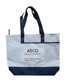 American Society Clinical Oncology ASCO Tote Bag Conquer Cancer 15"x12" NWOT