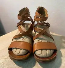 Miz Mooz strappy leather platform sandals size 39.