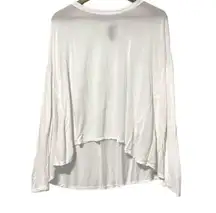 Sweaty Betty White Easy Peasy Long Sleeve Top Size Small