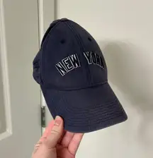 navy blue baseball cap dad hat with New York embroidered