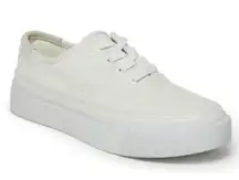 All Saints Bella Suede Sneaker in White Ecru Leather Sz US 8