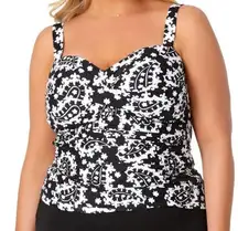 Anne Cole Plus Twist Front Tankini Swim Top