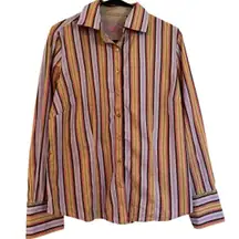 Robert Graham striped cotton blend button down size XL