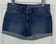 GAP Sz 6 /28  Sexy Boyfriend Denim Cotton Stretch DARK Wash Shorts