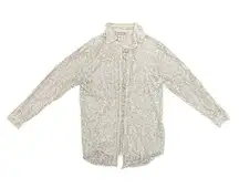 Exterior Erez Button Down Lace Cardigan Size Medium Off-White
