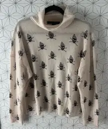 Skull Cashmere Skiing Skulls Turtleneck Sweater