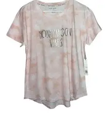 Rae Dunn Womens Short Sleeve "Honeymoon Vibes" Graphic Tee Sz L