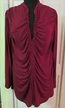 Design History top burgundy color sz 2X