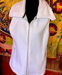 Calvin Klein performance large white fleece  vest