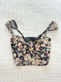 victoria’s secret floral corset top size 34 C