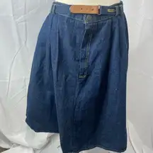 Sasson mid length dark wash skirt size 34