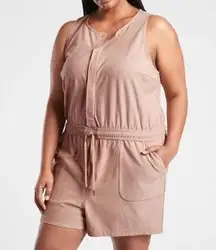 Athleta NWT  Farallon Romper Mocha Latte Pink