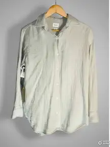 NWT $110 New Sail Button Up Shirt Gauze Crinkle