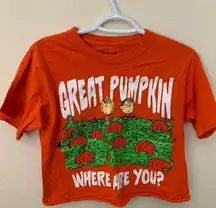 Peanuts Great Pumpkin Crop Shirt