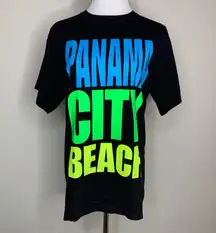 Panama City Beach Black Neon Spring Break T Shirt Sz Medium