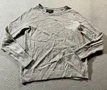 Banana Republic x Flipucci Grey Crewneck Merino Wool Sweater Size Medium GUC