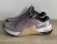 Nike Metcon 8 Flyease React Training Shoes‎ Women 6.5 Purple Orange Gym Sneaker