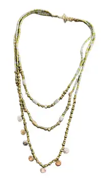 Park Lane Knight Layered Beaded Necklace Gold Coin Tiered Boho Festival