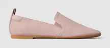 Everlane Slip On Flat Leather Loafer in Dusty Pink