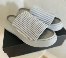 Rag & Bone Brixley Knit Slide Sandal, Gray/Blue, Size 10 (Euro‎ 40), NWT